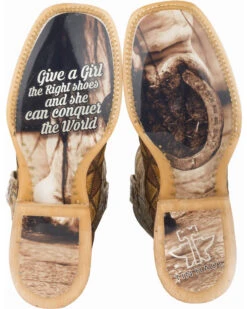 Tin Haul Women's Conquer The World Western Boots - Broad Square Toe  -Twisted X Sales 04537H 22 D2