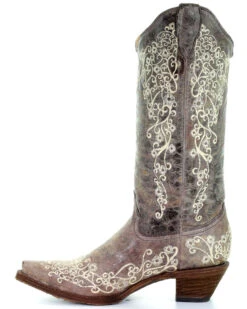 Corral Women's Crater With Bone Embroidery Western Boots - Snip Toe 11 Corral Women's Crater With Bone Embroidery Western Boots - Snip Toe -Twisted X Sales 045S76 41 LT