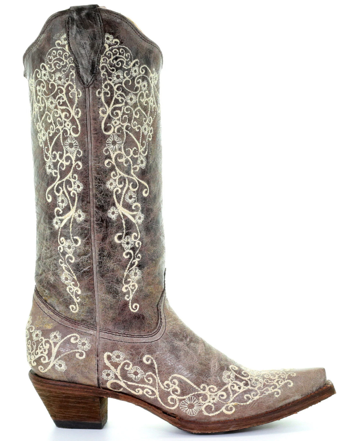 Corral Women's Crater With Bone Embroidery Western Boots - Snip Toe 4 Corral Women's Crater With Bone Embroidery Western Boots - Snip Toe - Image 2