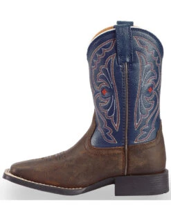 Ariat Boys' Royal Blue Quickdraw Western Boots - Square Toe -Twisted X Sales 053A07 41 LT