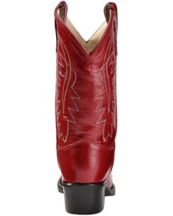 Old West Girls' Red Leather Western Boots - Pointed Toe -Twisted X Sales 053C67 70 BK