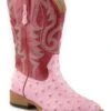 Roper Girls' Ostrich Print Western Boots - Square Toe 1 Roper Girls' Ostrich Print Western Boots - Square Toe -Twisted X Sales 053F92 63 P1