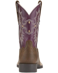 Ariat Girls' Tombstone Western Boots - Broad Square Toe -Twisted X Sales 053H95 ZS BK