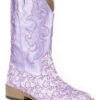 Roper Kid's Floral Glitter Western Boots 2 Roper Kid's Floral Glitter Western Boots -Twisted X Sales 053U29 76 P1