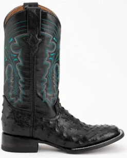 Ferrini Men's Full-Quill Ostrich Embroidered Western Boots - Broad Square Toe 10 Ferrini Men's Full-Quill Ostrich Embroidered Western Boots - Broad Square Toe -Twisted X Sales 066845 89 P2
