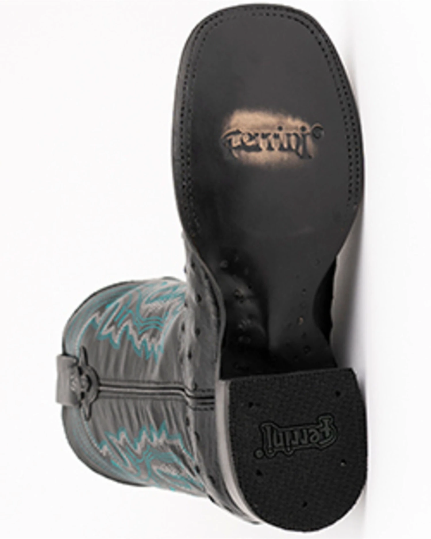 Ferrini Men's Full-Quill Ostrich Embroidered Western Boots - Broad Square Toe 9 Ferrini Men's Full-Quill Ostrich Embroidered Western Boots - Broad Square Toe - Image 7