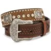 Nocona Men's Crystal Studded Hair-On-Hide Leather Belt - Reg & Big 2 Nocona Men's Crystal Studded Hair-On-Hide Leather Belt - Reg & Big -Twisted X Sales 120C03 41 P1