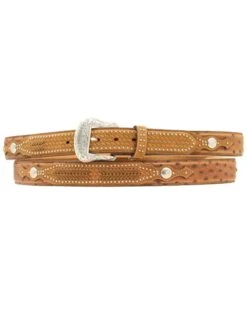 Nocona Men's Ostrich Underlay Western Belt
