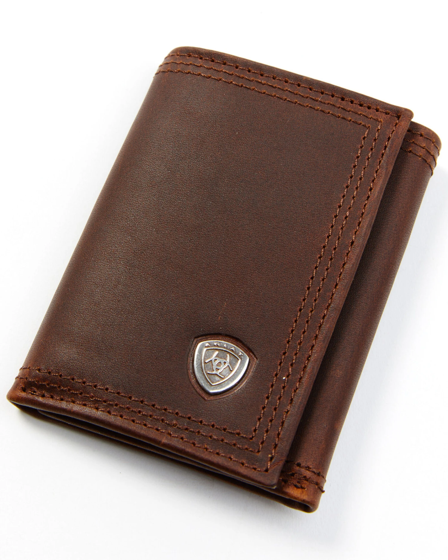 Ariat Men's Tri-Fold Leather Wallet 3 Ariat Men's Tri-Fold Leather Wallet