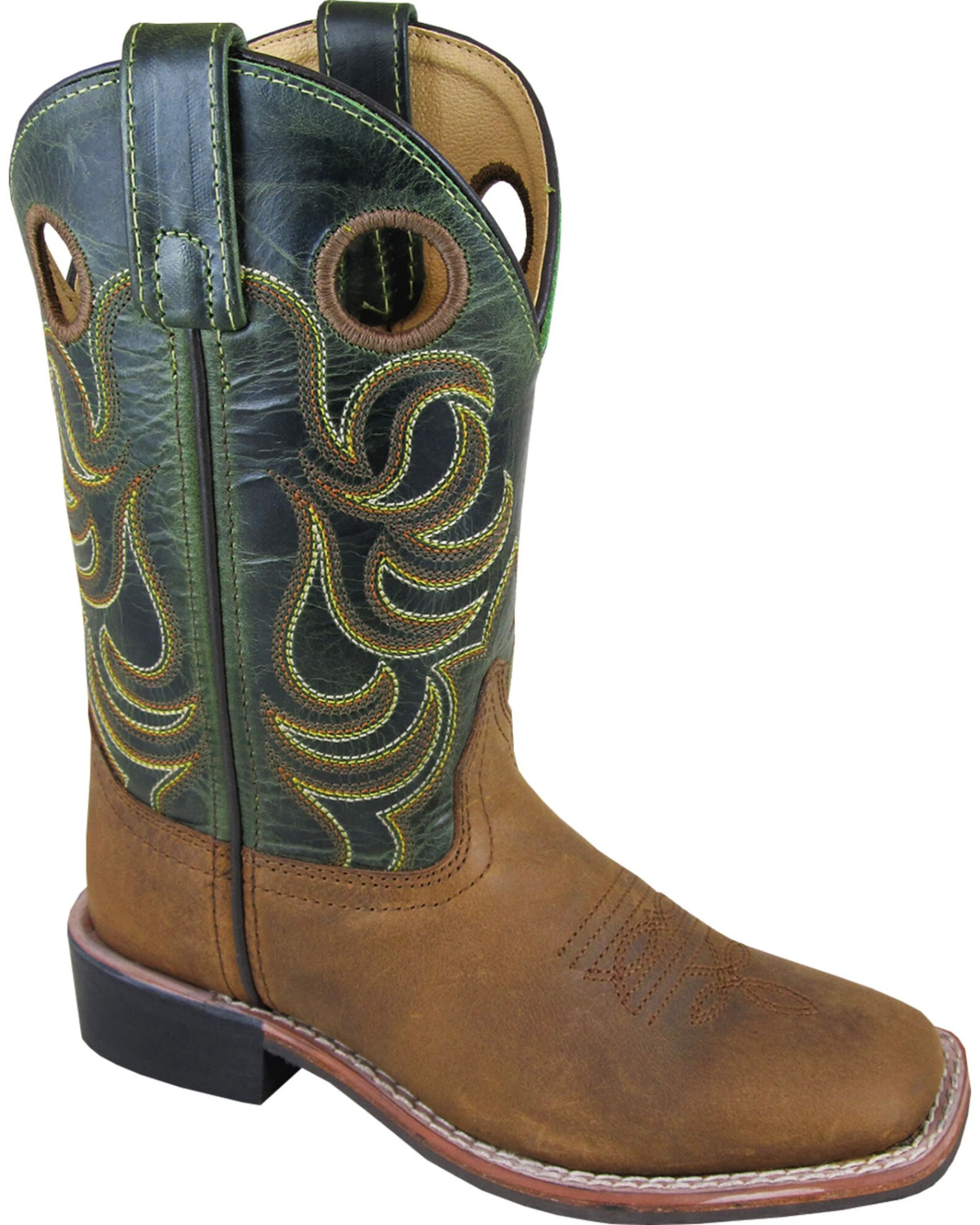 Smoky Mountain Boys' Green Jesse Western Boots - Square Toe 3 Smoky Mountain Boys' Green Jesse Western Boots - Square Toe
