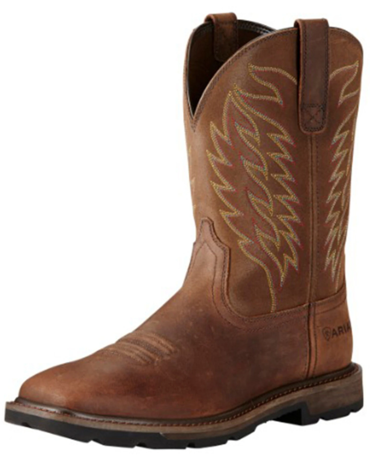 Ariat Men's Groundbreaker Square Toe Western Work Boots 3 Ariat Men's Groundbreaker Square Toe Western Work Boots