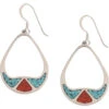 Silver Legends Turquoise & Coral Earrings -Twisted X Sales 2000220283 440 P1