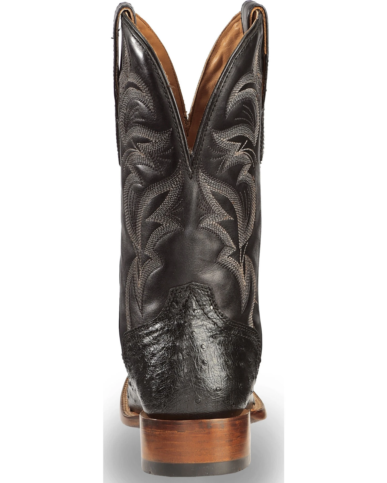 El Dorado Men's Handmade Full Quill Ostrich Stockman Boots - Broad Square Toe 9 El Dorado Men's Handmade Full Quill Ostrich Stockman Boots - Broad Square Toe - Image 7