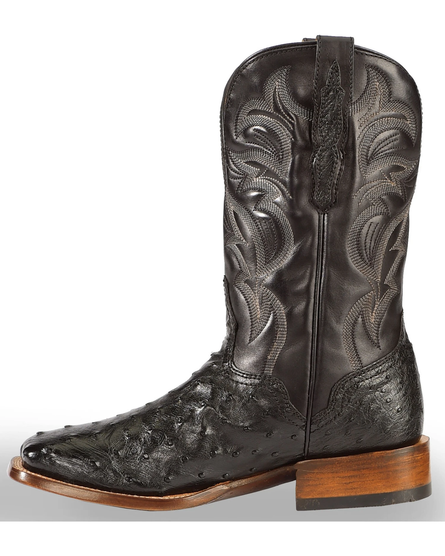 El Dorado Men's Handmade Full Quill Ostrich Stockman Boots - Broad Square Toe 5 El Dorado Men's Handmade Full Quill Ostrich Stockman Boots - Broad Square Toe - Image 3