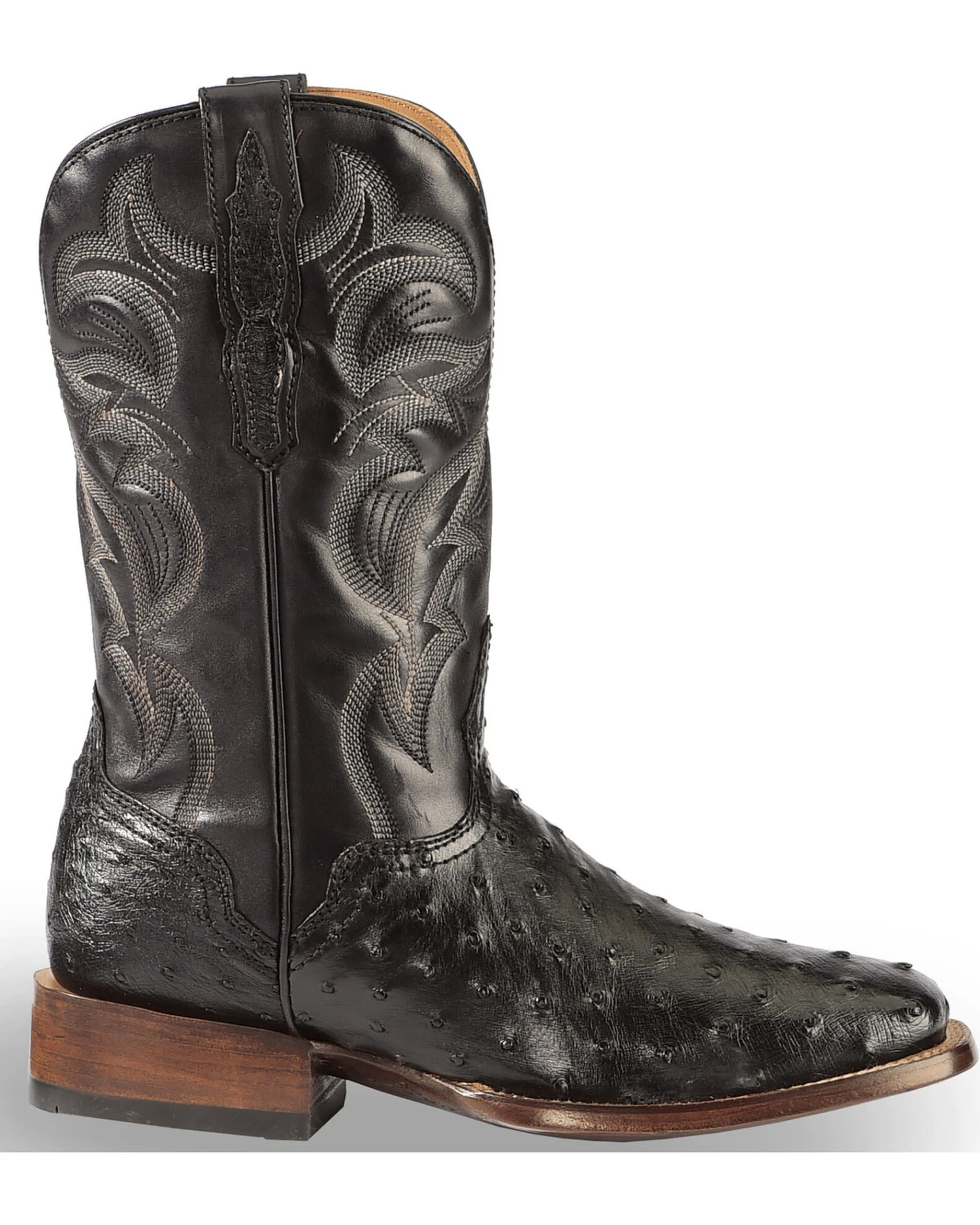 El Dorado Men's Handmade Full Quill Ostrich Stockman Boots - Broad Square Toe 4 El Dorado Men's Handmade Full Quill Ostrich Stockman Boots - Broad Square Toe - Image 2
