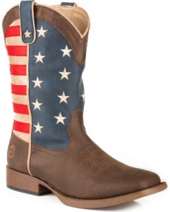 Roper Boys' American Patriot Boots - Square Toe 