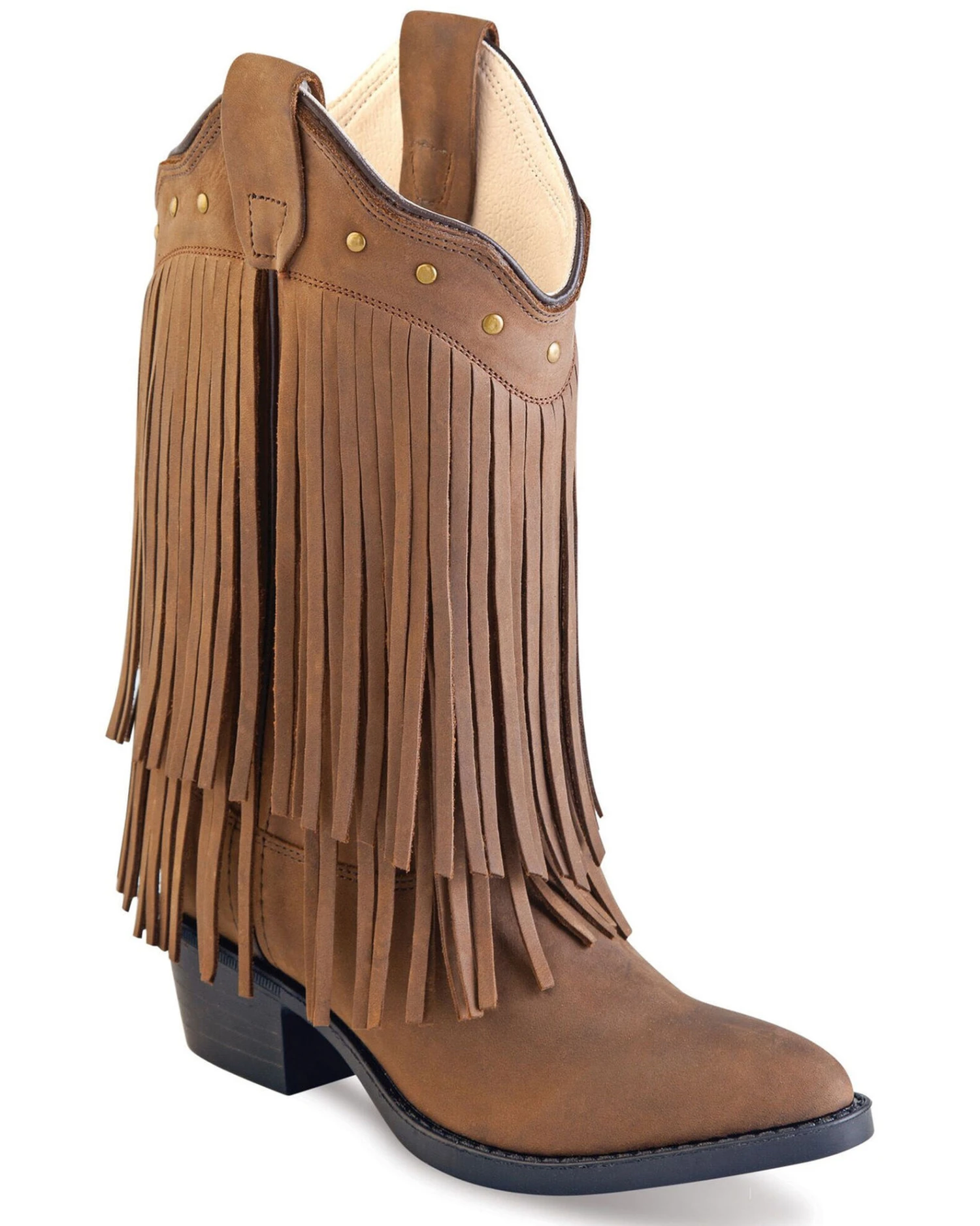 Old West Girls' Fringe Western Boots - Pointed Toe 3 Old West Girls' Fringe Western Boots - Pointed Toe