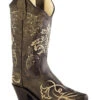 Old West Girls' Tooled Embroidery Western Boots - Snip Toe 1 Old West Girls' Tooled Embroidery Western Boots - Snip Toe -Twisted X Sales 2000227829 022 P1