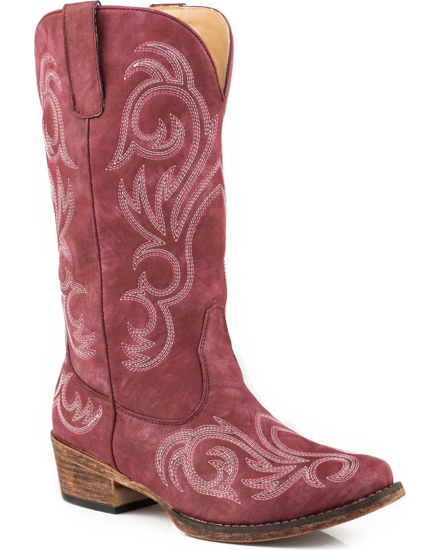 Roper Women's Raspberry Riley Vintage Western Boots - Snip Toe 3 Roper Women's Raspberry Riley Vintage Western Boots - Snip Toe