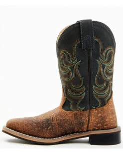 Smoky Mountain Boys' Jesse Bison Leather Print Boot - Square Toe 12 Smoky Mountain Boys' Jesse Bison Leather Print Boot - Square Toe -Twisted X Sales 2000236238 200 P3