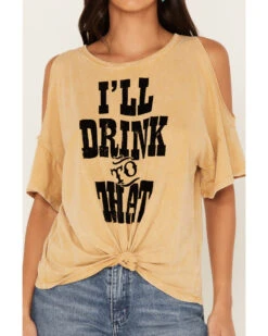 White Crow Women's I'll Drink To That Cold Shoulder Tee 8 White Crow Women's I'll Drink To That Cold Shoulder Tee -Twisted X Sales 2000238641 701 P3