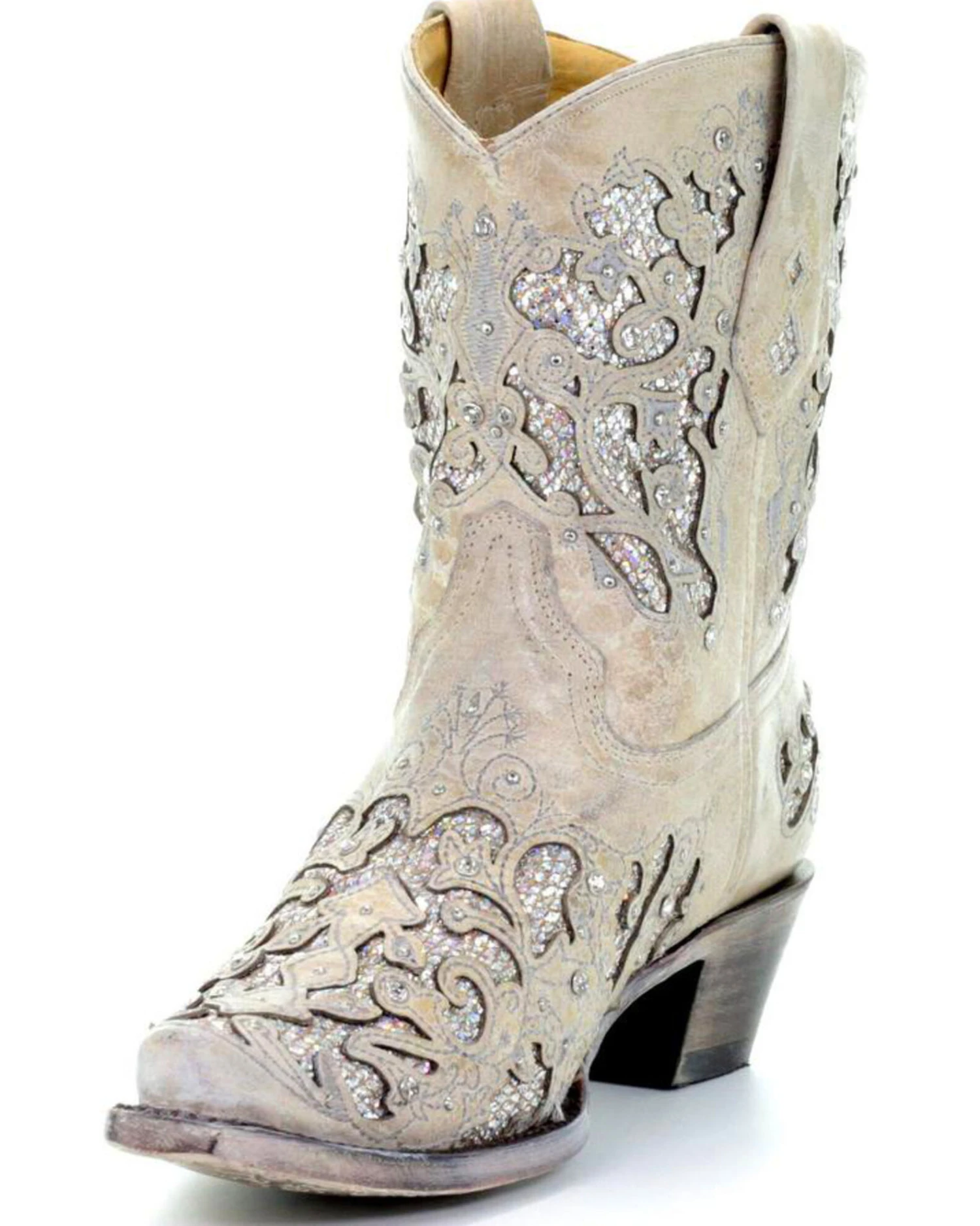 Corral Women's Metallic Glitter Inlay & Crystal Boots - Snip Toe 4 Corral Women's Metallic Glitter Inlay & Crystal Boots - Snip Toe - Image 2