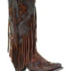 Corral Women's Leopard Stud & Fringe Western Boots - Snip Toe 2 Corral Women's Leopard Stud & Fringe Western Boots - Snip Toe -Twisted X Sales 2000241028 271 P1