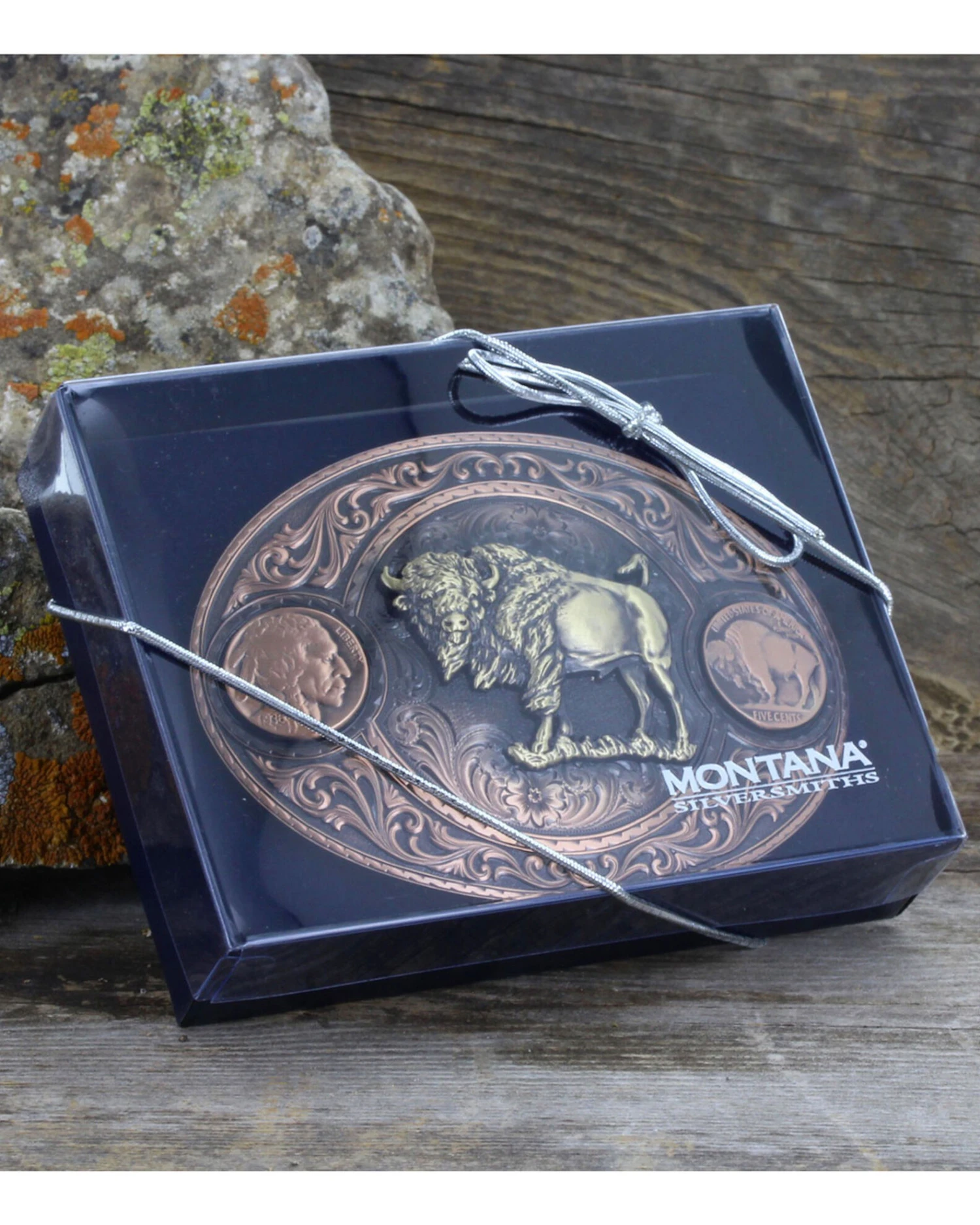 Montana Silversmiths Men's Copper Buffalo Indian Head Nickel Belt Buckle 4 Montana Silversmiths Men's Copper Buffalo Indian Head Nickel Belt Buckle - Image 2