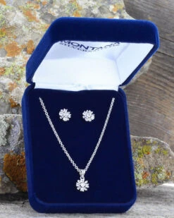 Montana Silversmiths Women's Simply Brilliant Flower Jewelry Set  -Twisted X Sales 2000244435 040 D2
