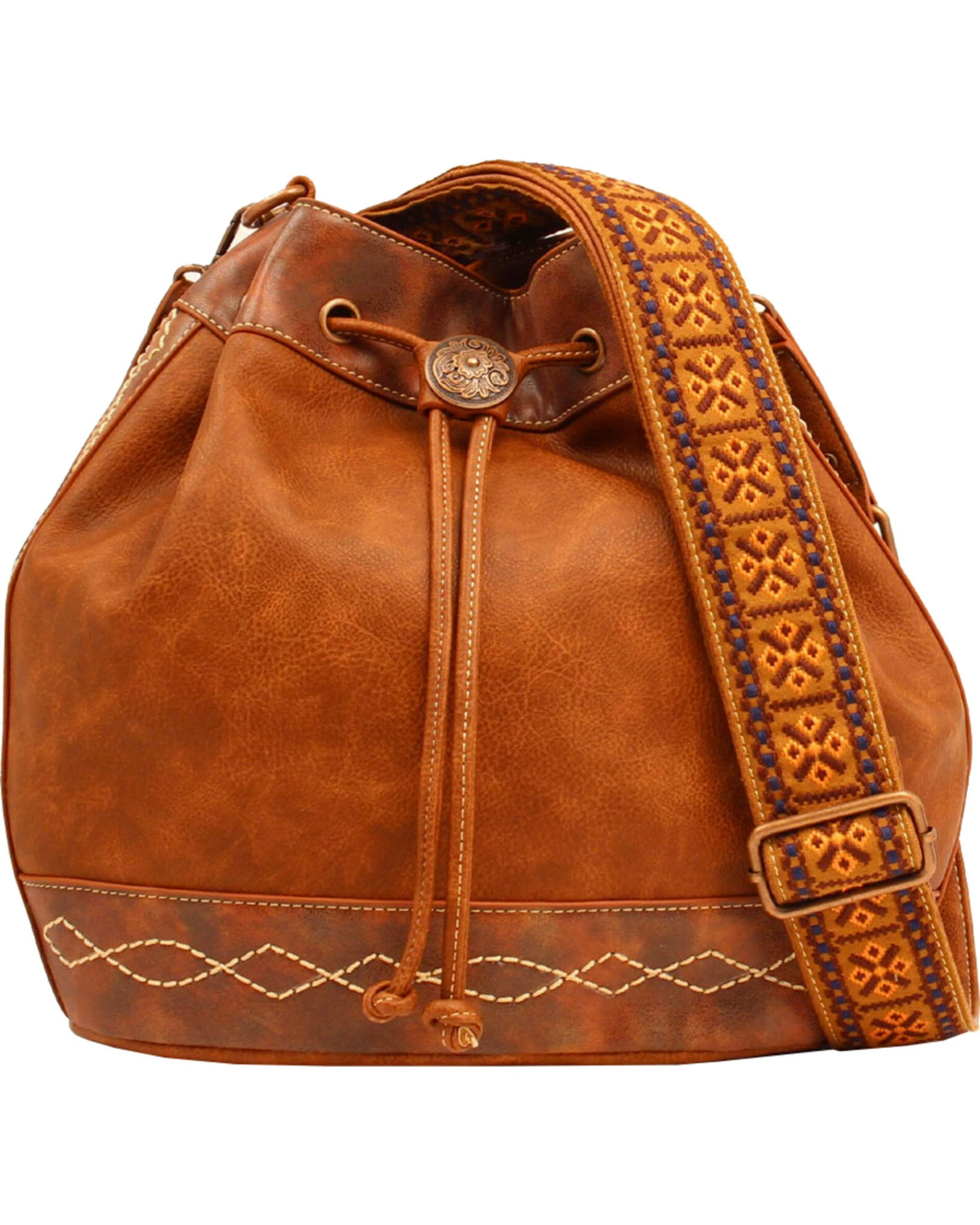 Blazin Roxx Women's Ivy Copper Concho Concealed Carry Bucket Bag 3 Blazin Roxx Women's Ivy Copper Concho Concealed Carry Bucket Bag