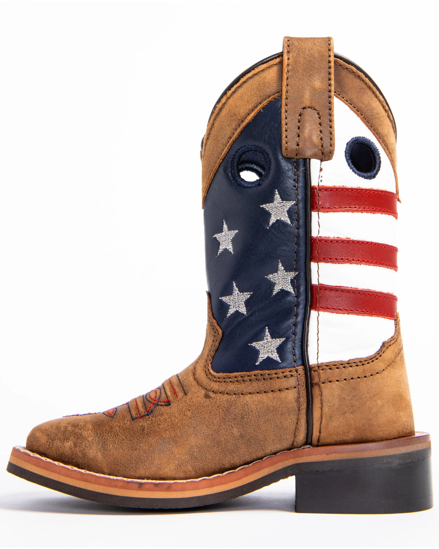 Cody James Boys' USA Flag Western Boots - Broad Square Toe 5 Cody James Boys' USA Flag Western Boots - Broad Square Toe - Image 3