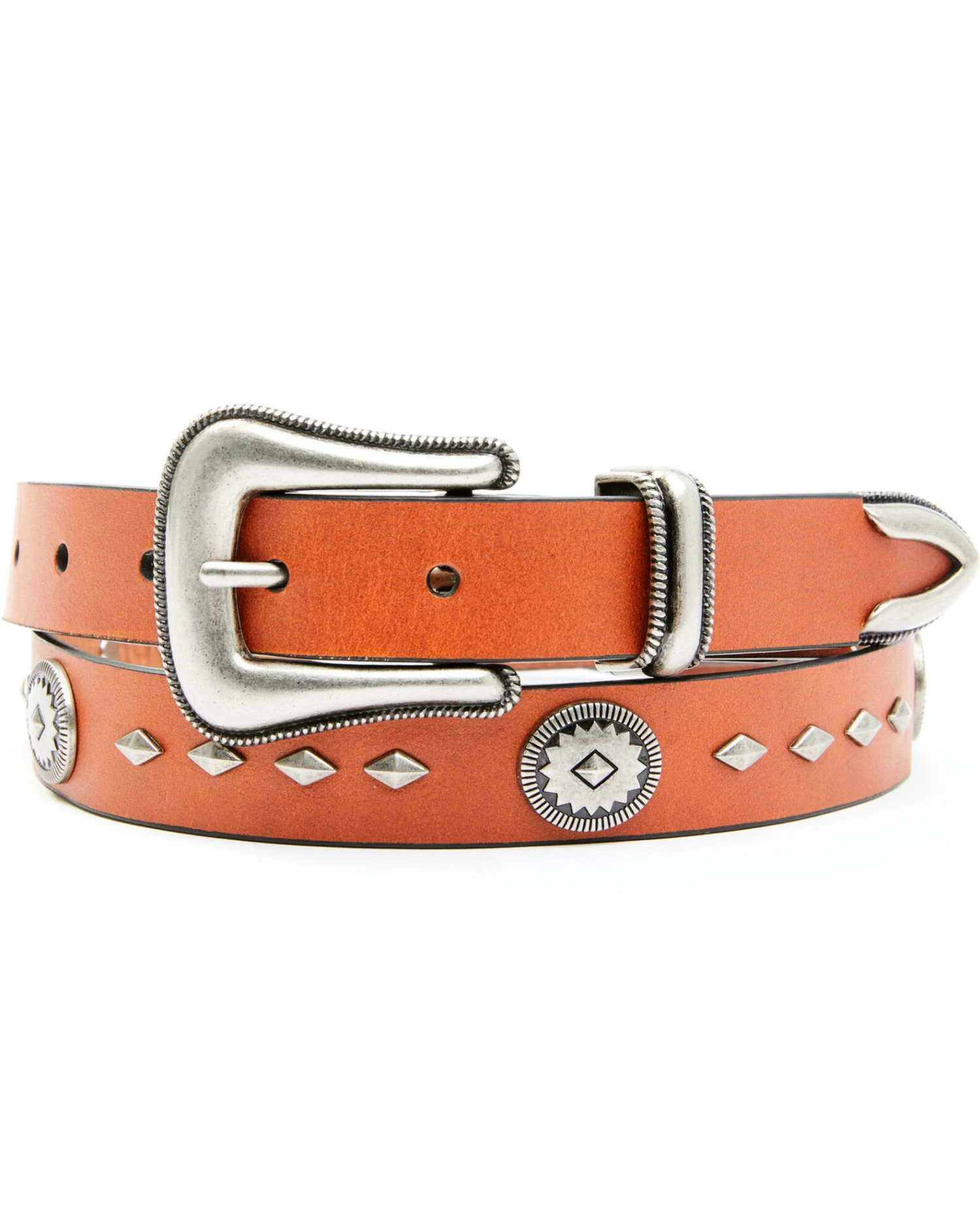 Wrangler Women's Round & Diamond Concho Studded Belt 2 Wrangler Women's Round & Diamond Concho Studded Belt