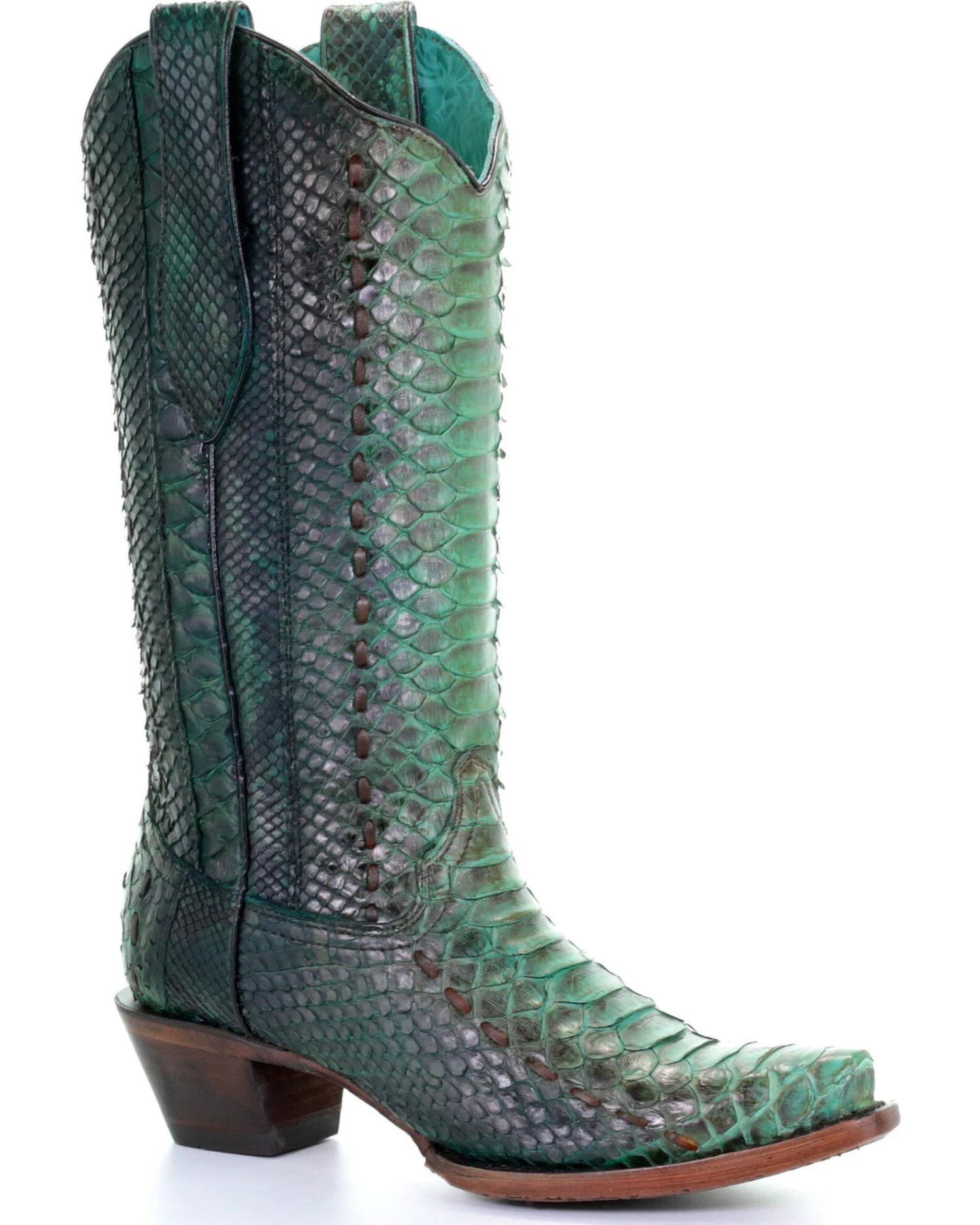Corral Women's Full Python Woven Western Boots - Snip Toe 3 Corral Women's Full Python Woven Western Boots - Snip Toe
