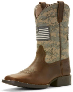 Ariat Boys' Patriot American Flag Western Boots - Broad Square Toe