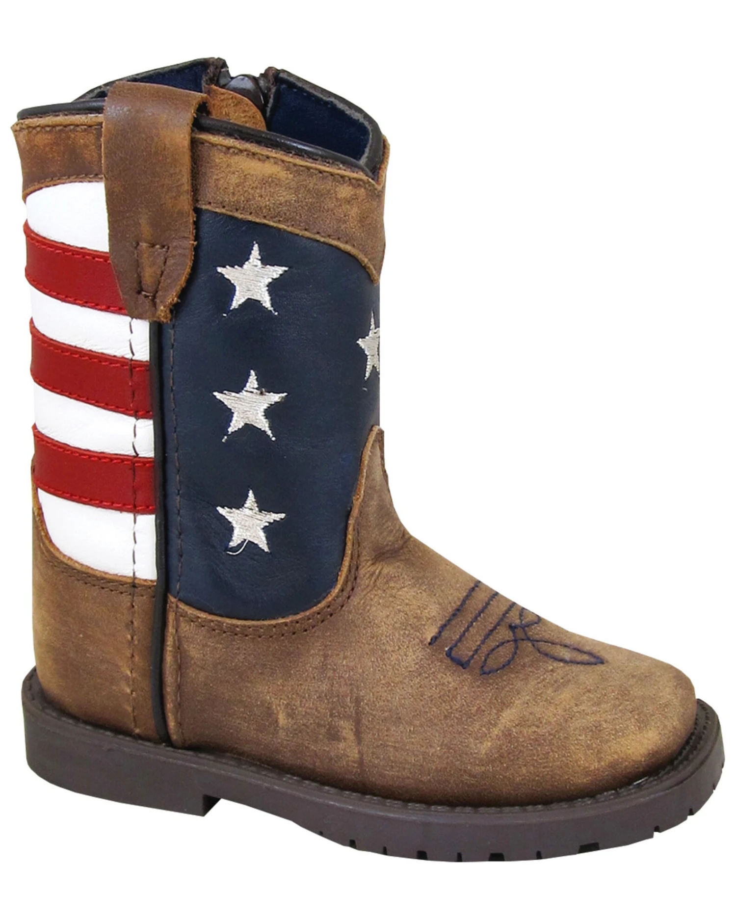 Smoky Mountain Toddler Stars And Stripes Western Boots - Square Toe 3 Smoky Mountain Toddler Stars And Stripes Western Boots - Square Toe