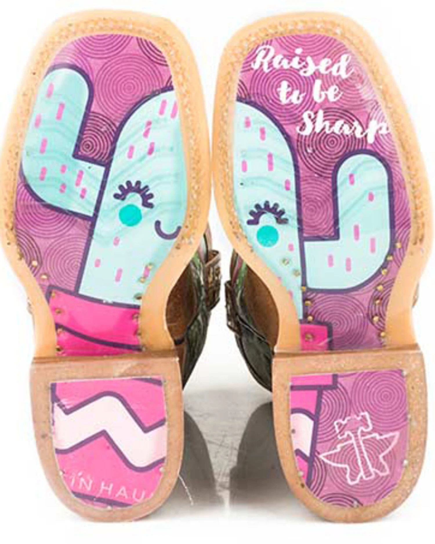 Tin Haul Girls' Cactilicious Embroidered Western Boots - Square Toe 4 Tin Haul Girls' Cactilicious Embroidered Western Boots - Square Toe - Image 2