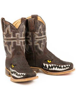 Tin Haul Boys' Swamp Chomp Western Boots - Broad Square Toe -Twisted X Sales 2000287178 200 P3