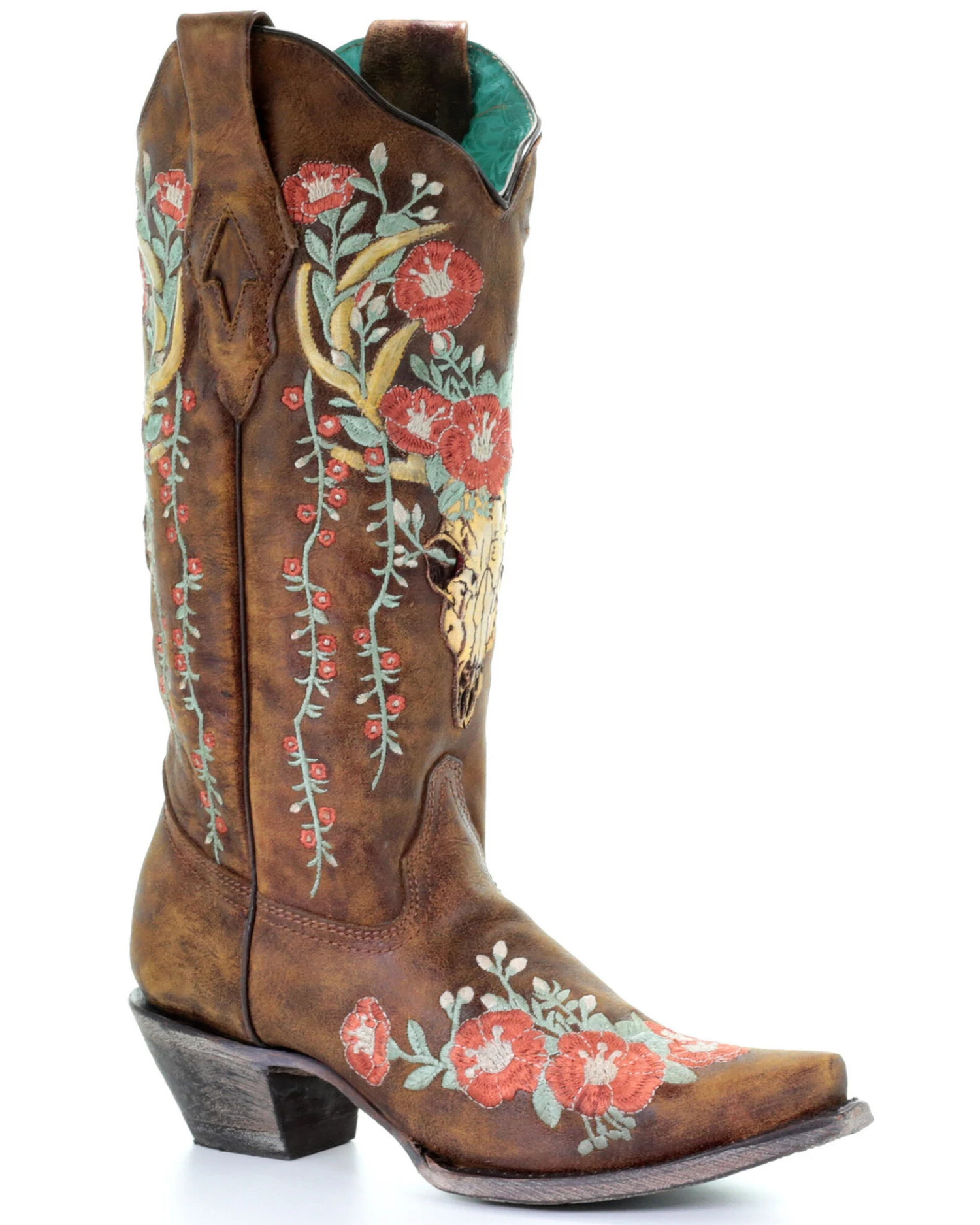 Corral Women's Deer Skull Western Boots - Snip Toe 3 Corral Women's Deer Skull Western Boots - Snip Toe