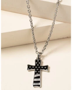Cody James Men's Stainless Flag Cross