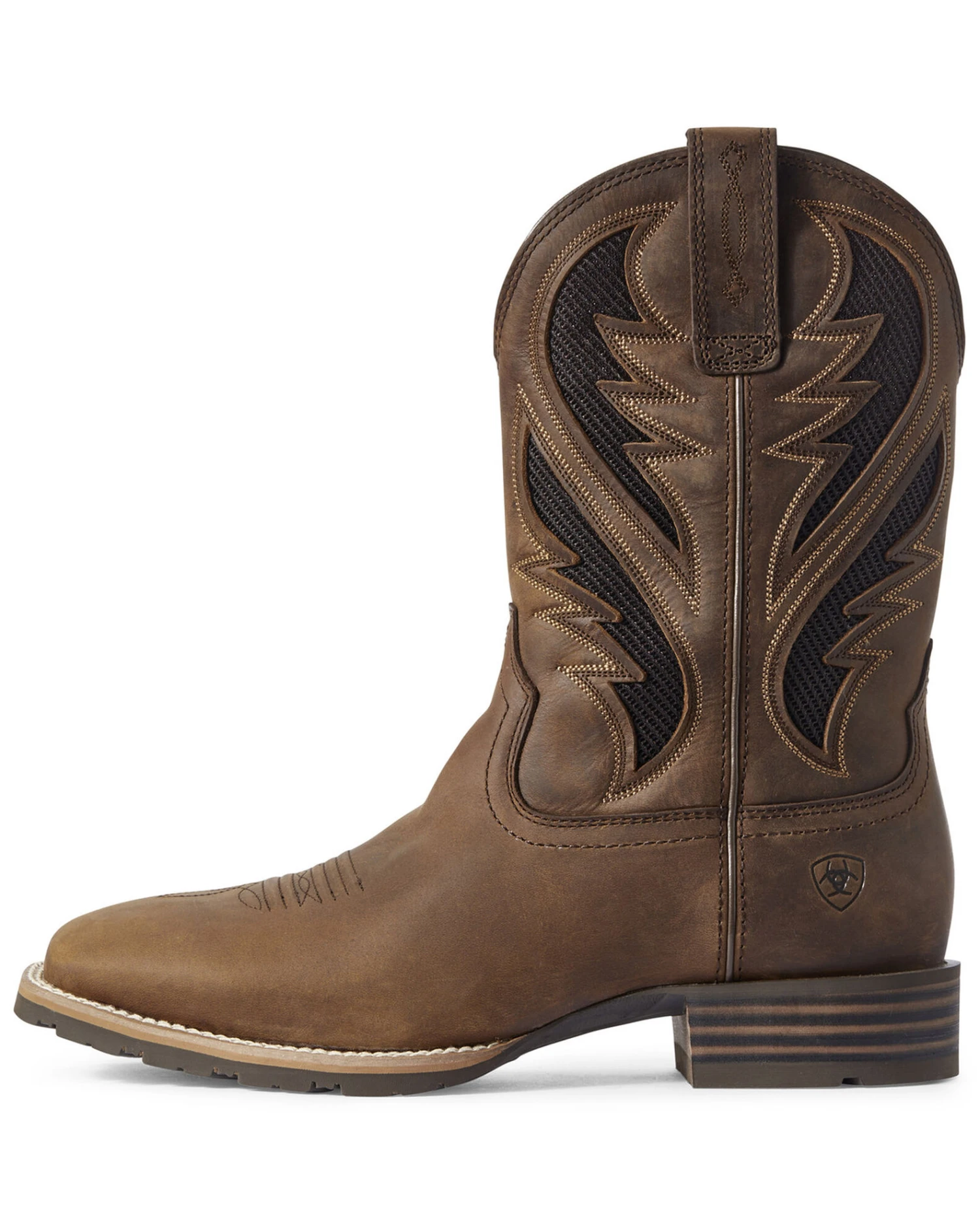 Ariat Men's Hybrid VentTEK Distressed Western Performance Boots - Broad Square Toe 4 Ariat Men's Hybrid VentTEK Distressed Western Performance Boots - Broad Square Toe - Image 2