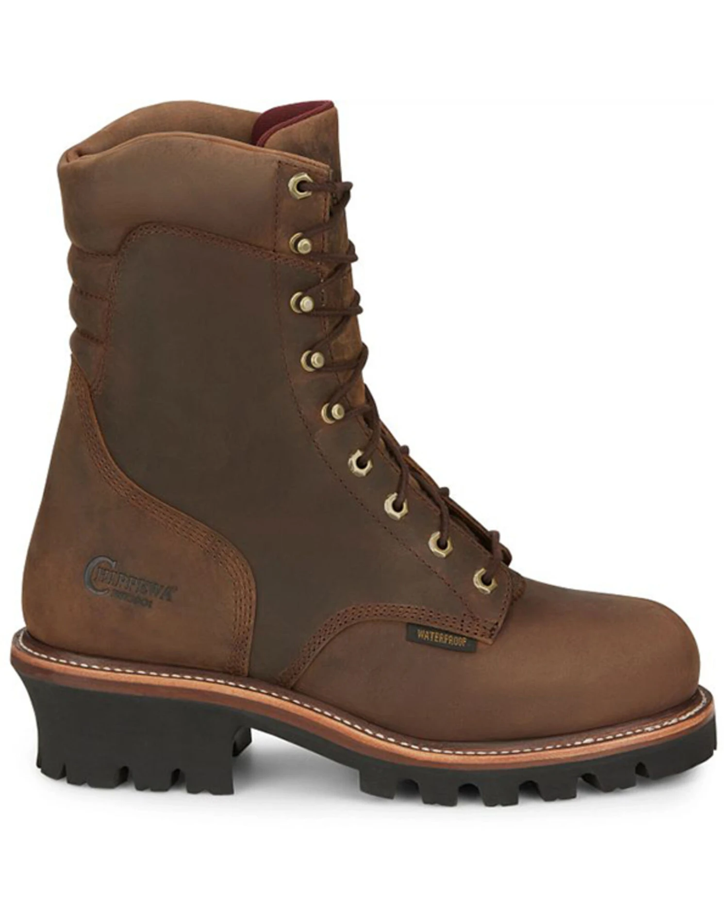 Chippewa Men's Tan Waterproof Logger Work Boots - Steel Toe 4 Chippewa Men's Tan Waterproof Logger Work Boots - Steel Toe - Image 2