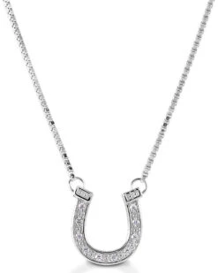 Kelly Herd Women's Pave Horseshoe Necklace 