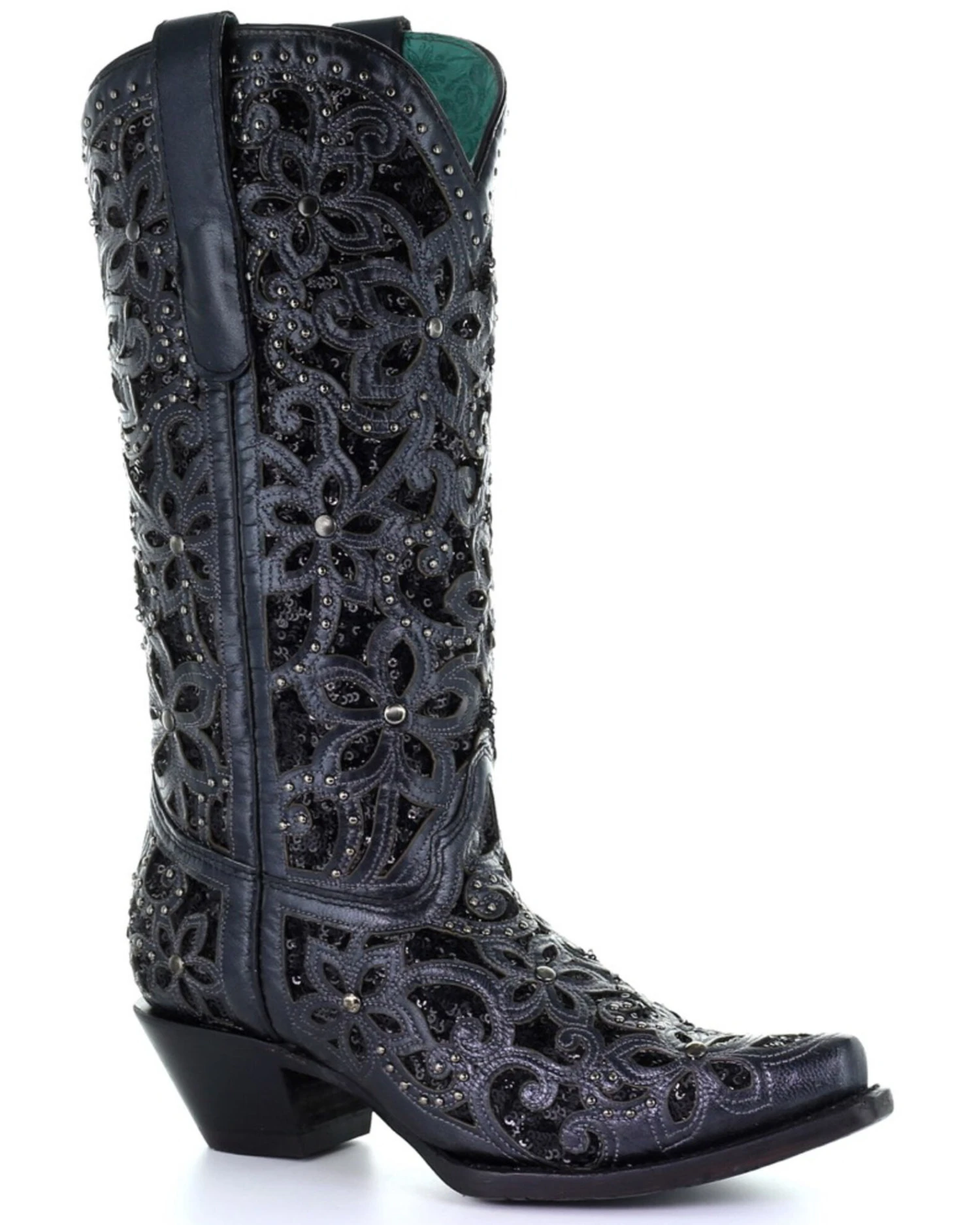 Corral Women's Inlay Embroidery Western Boots - Snip Toe 3 Corral Women's Inlay Embroidery Western Boots - Snip Toe