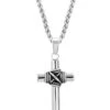 Montana Silversmiths Men's Rope Wrapped Cross Necklace -Twisted X Sales 2000318579 040 P1