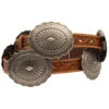 Ariat Women's Brown Tooled Oval Concho Western Belt
