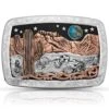 Montana Silversmiths Women's Desert Moon Turquoise Cactus Buckle -Twisted X Sales 2000324532 440 P1