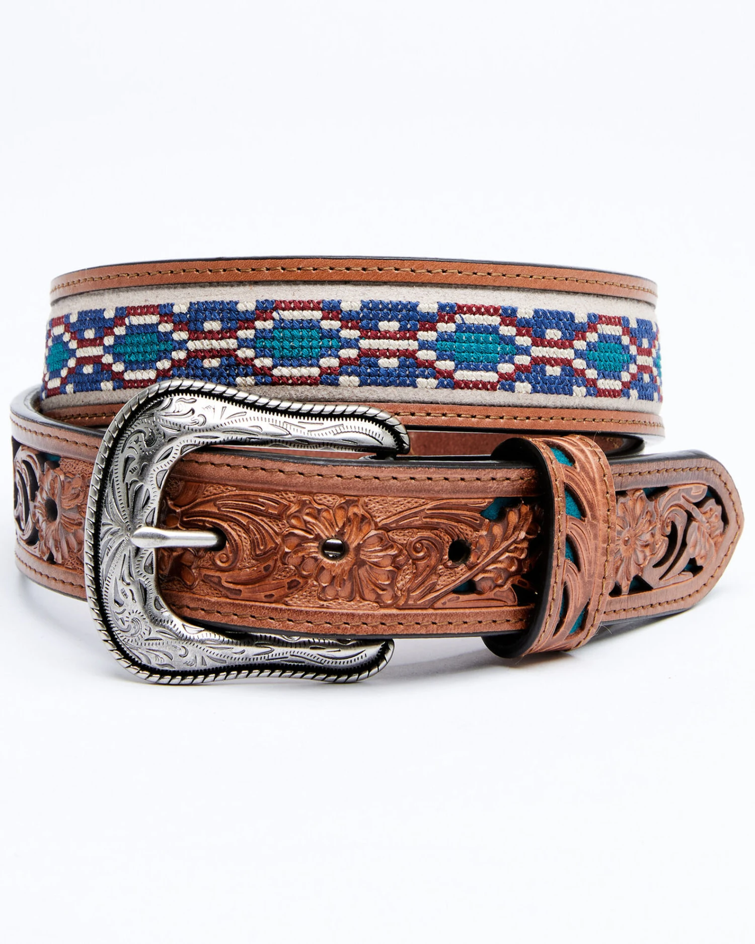 Cody James Men's Multicolor Cross Stitch Western Belt 3 Cody James Men's Multicolor Cross Stitch Western Belt