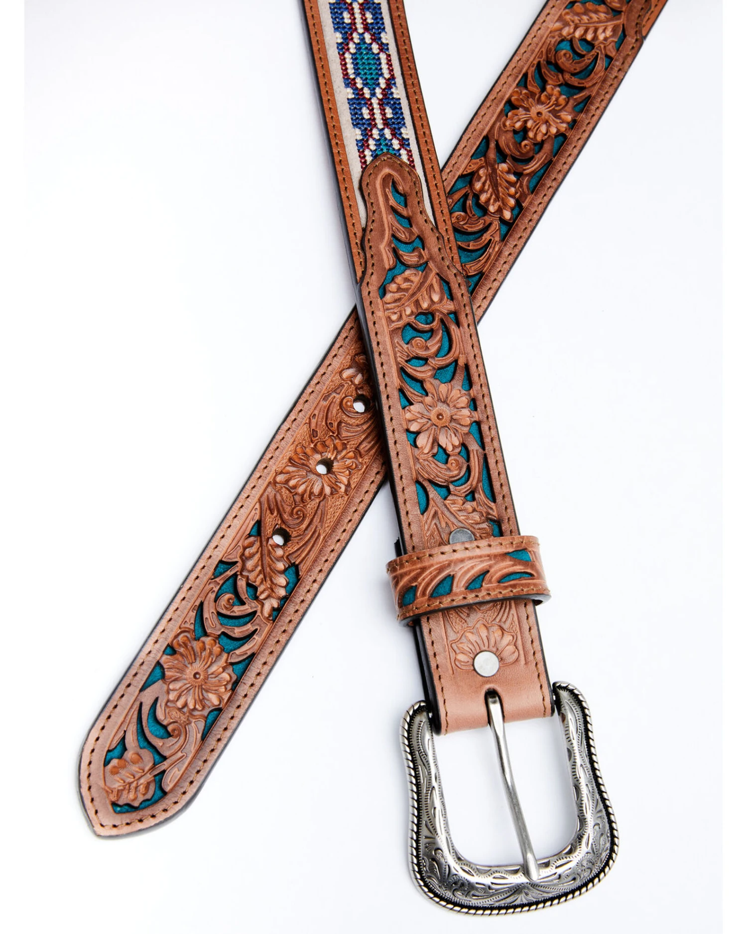Cody James Men's Multicolor Cross Stitch Western Belt 4 Cody James Men's Multicolor Cross Stitch Western Belt - Image 2