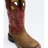 Cody James Boys' Reptile Print Western Boots - Broad Square Toe -Twisted X Sales 2000328726 920 P1