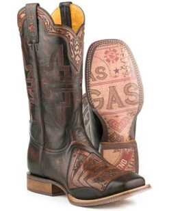 Tin Haul Men's Kings Gambling Legend Western Boots - Broad Square Toe